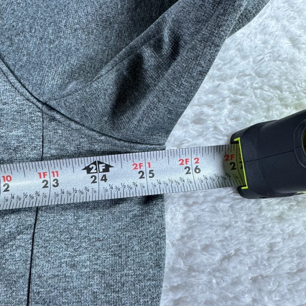 The North Face Men's XXL 2XL Full Zip Sweatshirt Light Gray Pocket Grey Clean
